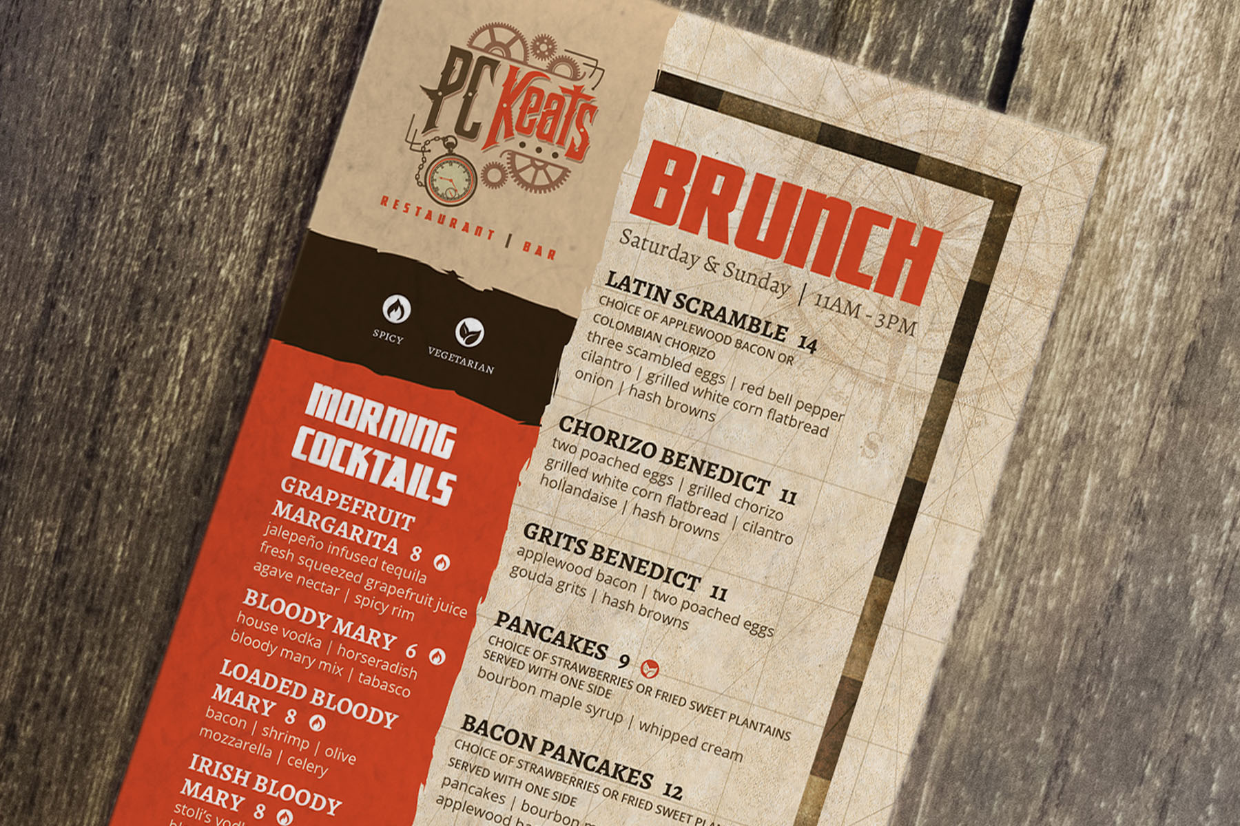 PC Keats brunch menu